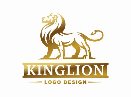 King Lion logo design vector
