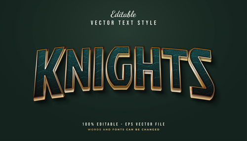 Knights text font style vector