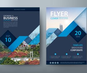 Landscape cover company brochure vector