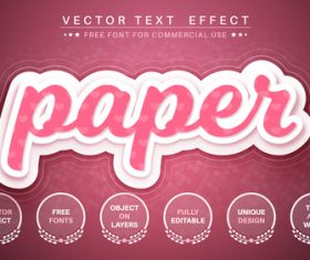 Layer paper vector text effect
