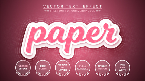 Layer paper vector text effect