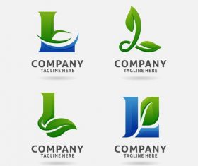 Letter L leaf logo design vector