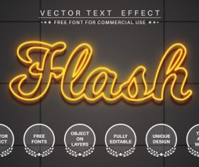 Light vector text effect