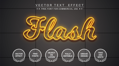 Light vector text effect