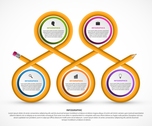 Looped infographic vector