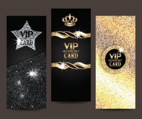Luxury gold powder VIP card vector