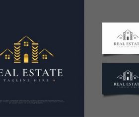 Luxury real estate logo vector design