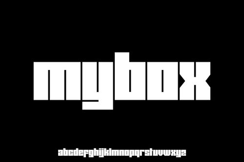 MYBOX text effect vector