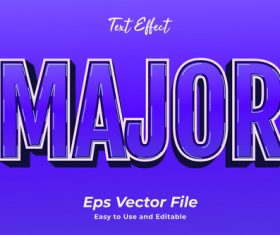 Major text effect vector