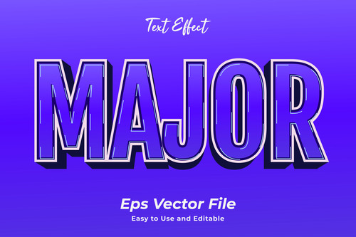 Major text effect vector