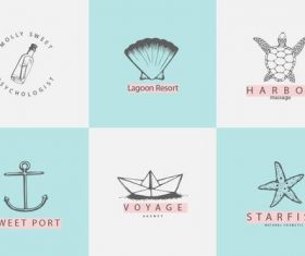 Marine Logos vector