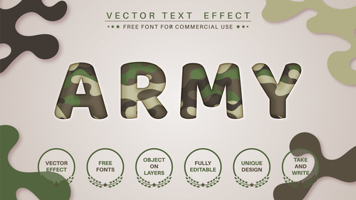 Military vector text effect