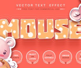Mouse vector text effect