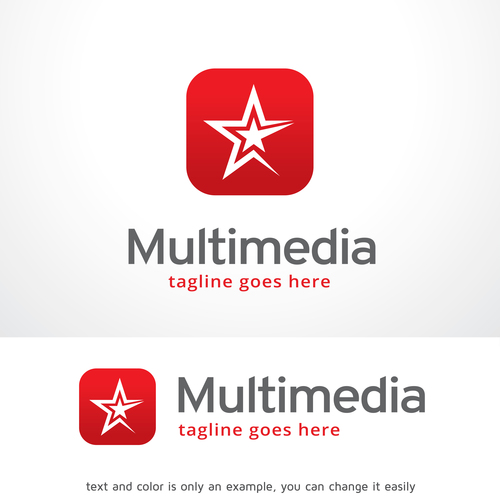 Multimedia logo vector