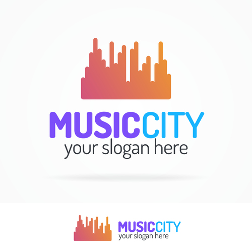 Music city logo vector