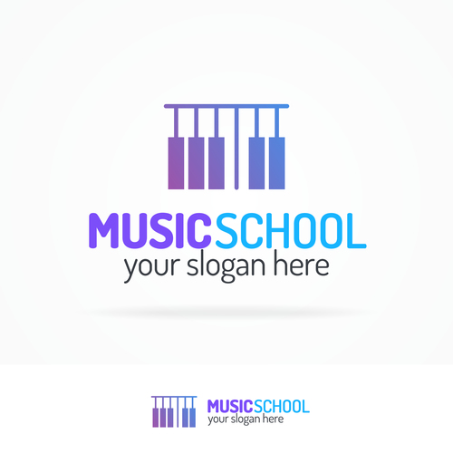 Music school logo vector