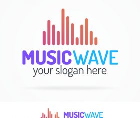Music wave logo vector