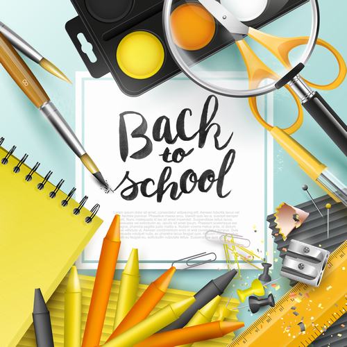 New square back to school vector