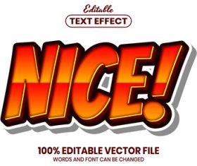 Nice text font style vector