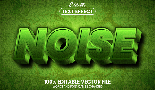 Noise text font style vector
