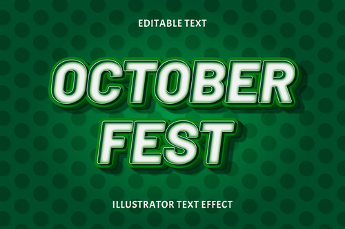 October fest editable text vector