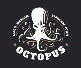 Octopus logo design vector