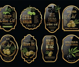 Olive oil retro vintage background collection vector