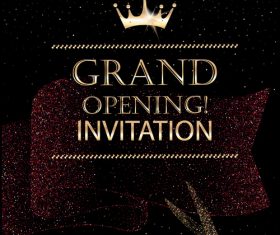 Opening invitation card vector