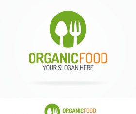 Organic food logo vector