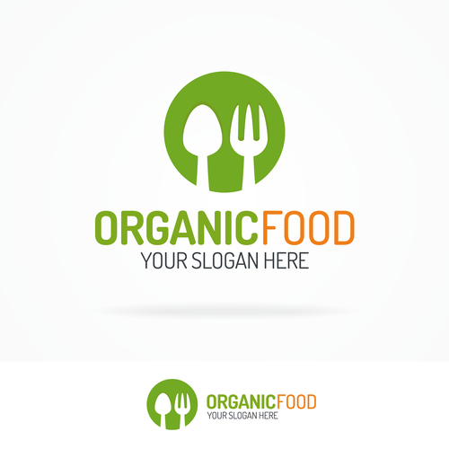Organic food logo vector