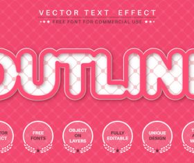 Outline vector text effect