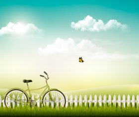 Pastoral background vector