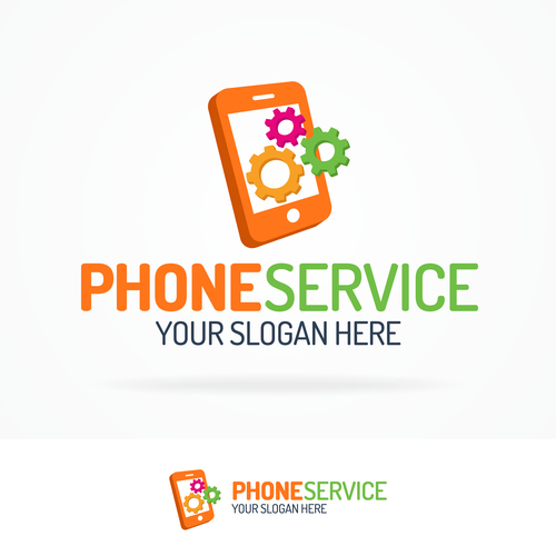 Phone service logo vector