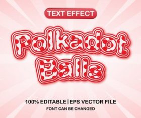 Pink and red font text effect vector