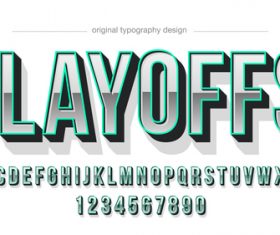 Playoffs style text vector
