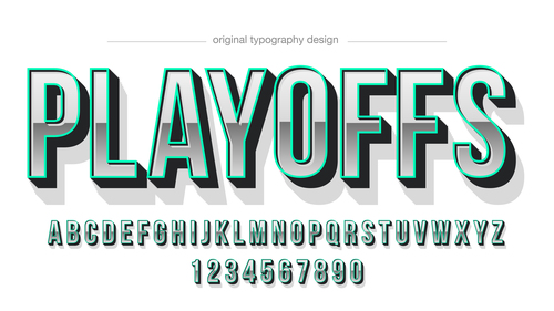 Playoffs style text vector