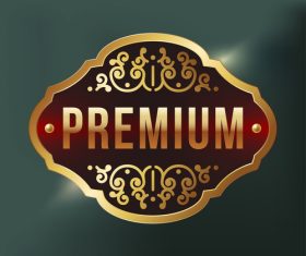 Premium label design vector