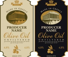 Premium olives banner label vector