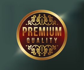 Premium quality label design vector