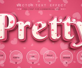 Pretty vector text effect