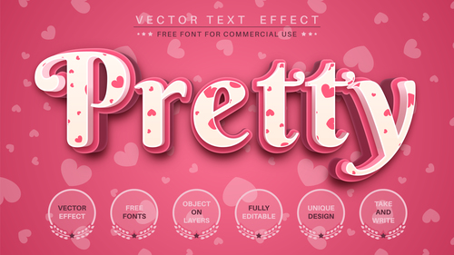 Pretty vector text effect