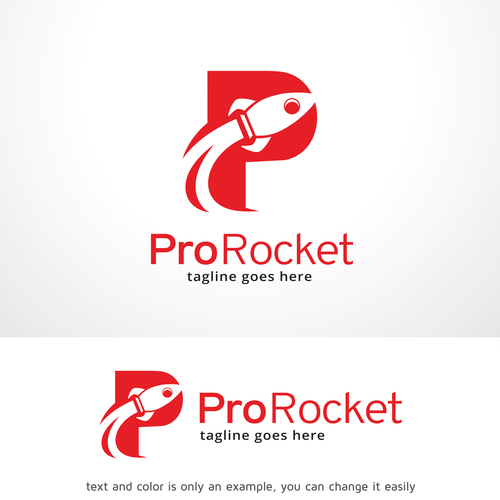 Pro Rocket logo vector
