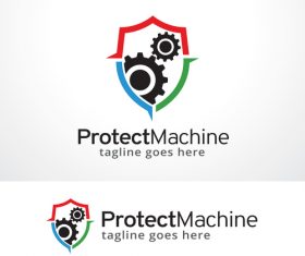 Protect Machine logo vector