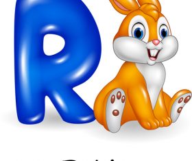 Rabbit and alphabet vector