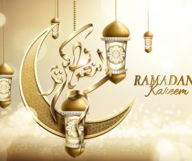 Ramadan kareem vector poster vector