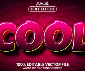 Red Cool text font style vector