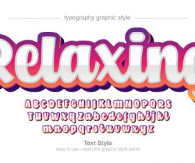 Relaxing style text vector