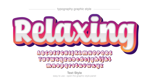 Relaxing style text vector