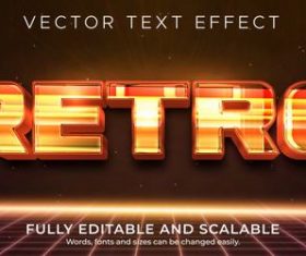 Retro text effect vector