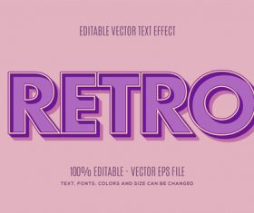 Retro text effect vector